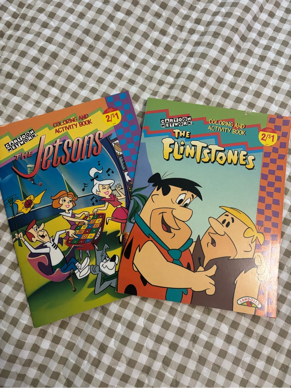 Cartoon Network 1997 Coloring Book New Unused Flintstones And Jetsons